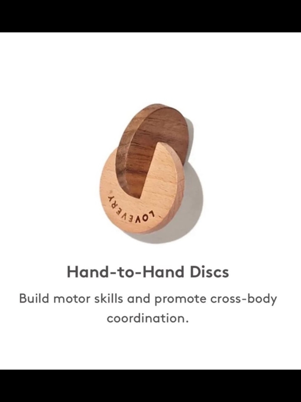 Lovevery | Wooden Montessori Hand to Hand Discs Months 3, 4